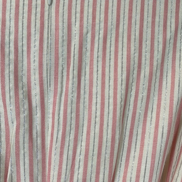 Lovers + Friends Dress XS Blush Pink Stripe Haven NWT Deep V Neckline - Picture 3 of 14